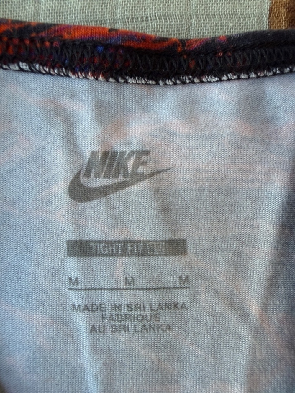 Nike Women’s Black & Red Abstract Crop Tank - Picture 2 of 6